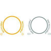 Stickers tri pour corbeille avec couvercle Tulipe - Lot de 2 - Rossignol
