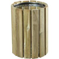 Corbeille ronde à poser ou à fixer murale Eden Bois - 20L - Rossignol