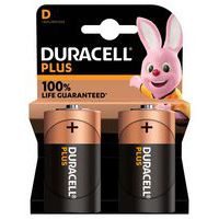 Pile Alcaline D Plus 100 % - 2 unités - Duracell