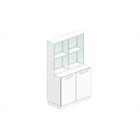Armoire haute mixte - 4 portes - Asem