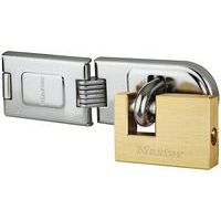 Moraillon à double charnière avec cadenas en laiton - Master Lock