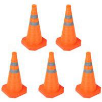 Cône de balisage nylon rétractable 45cm - Lot de 5 - Manutan Expert
