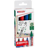 Marqueur effaçable pour tableaux blancs - Pochette de 4 - Edding 360