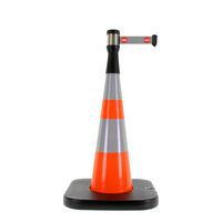 Cone de balisage avec base a lester bleu - 2mx5cm -Viso