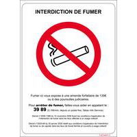 Pictogramme Interdiction de fumer rigide - A4
