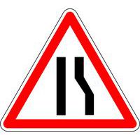 Panneau de signalisation Chaussée rétrécie à droite - Kelias