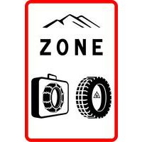 Panneau de signalisation Zone d'équipement période hivernale - Kelias