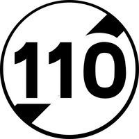 Panneau Fin de limitation de vitesse 110 km/h - Kelias