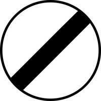 Panneau de signalisation Fin de toutes interdiction - Kelias