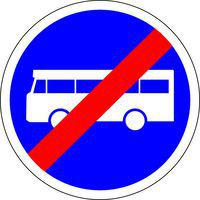 Panneau Fin voie réservée aux transports en commun - Kelias