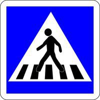 Panneau de signalisation passage pour piétons CL2 C20A - Kelias