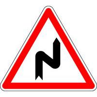 Panneau de signalisation succession de virages CL2 A1C - Kelias