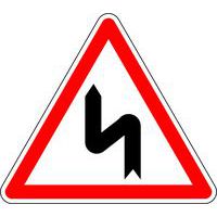 Panneau de signalisation succession de virages CL2 A1D - Kelias