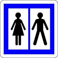Panneau de signalisation Toilettes publics - Kelias