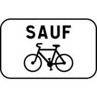 Panonceau Sauf cycles - Kelias