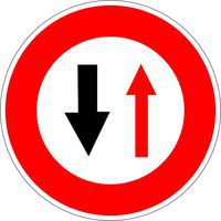 Panneau de chantier CLP circulation venant en sens inverse - Kelias