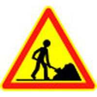 Panneau de chantier lumineux Travaux - 2 piles - Kelias