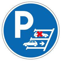 Panneau stationnement marche arrière - PVC - Manutan Expert