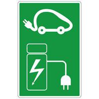 Panneau Recharge voiture électrique - Vert - Adhésif - Manutan Expert