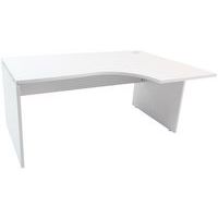 Bureau compact - Piétement panneau - Gris - Manutan Expert