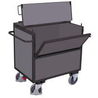 Chariot caisse bois ergonomique - 1 paroi 1/2 rabattable -Capacité 500 kg