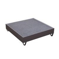 Bac de rétention avec caillebotis pour 4 fûts de 200 litres