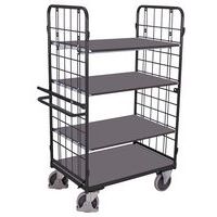 Chariot à étagères haut avec système de blocage/déblocage