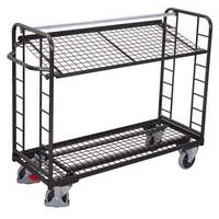 Chariot avec 2 étagères grillagées