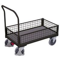 Chariot caisse avec parois grillagées