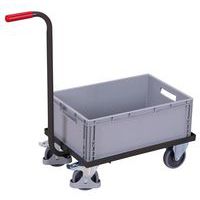 Chariot col de cygne avec 1 bac plastique