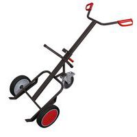 Diable porte-fûts avec roulette de support pivotante