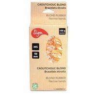 Boite de 100g de bracelets élastique Ø 100 mm - Sign