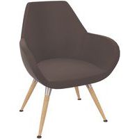 Chauffeuse en tissu avec 4 pieds bois Bip - Eol