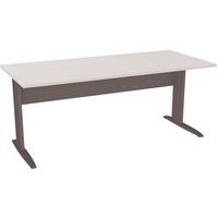 Table en pied L avec carter L180 cm - Idol - Eol