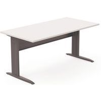 Table en pied L avec carter L160 cm - Idol - Eol