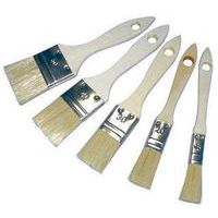 Pinceaux plat manche bois - lot de 5 assortis