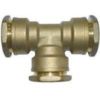Té serrage extérieur pour tuyaux Ø25mm - laiton - Boutte