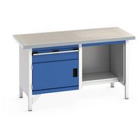 Etabli en linoléum Cubio - 1 porte - 1 tiroir - L1500mm - Bott