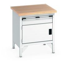 Etabli en hêtre Cubio - 1 porte - 1 tiroir - L750mm - Bott