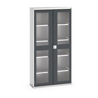 Armoire Verso Portes Transparentes Avec 4 Tablettes 1050x350x2000_Bott