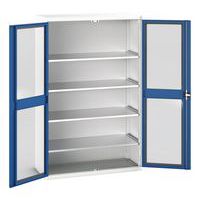 Armoire Verso Portes Transparentes Avec 4 Tablettes 1300x550x2000_Bott