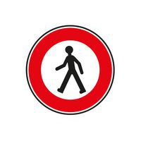 Panneau B9a Accès interdit piétons classe 2 - Aximum