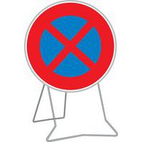 Panneau B6d Arrêt et stationn. interdit sur pied classe 2 - Aximum