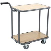 Chariot 2 plateaux bois - Capacité 200 kg - Manutan Expert