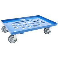 Plateau roulant grillagé bleu 600x400mm - Force 250 kg - Kruizinga