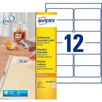 Étiquette blanche repositionnable Avery - Impression laser / jet d'encre, copieur
