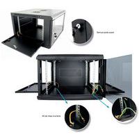 Coffret 4 montants porte avant vitrée noir monté - 19 - 18U - BlueLan