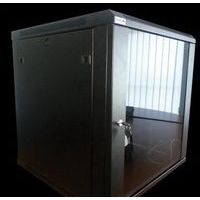 Coffret 4 montants porte avant vitrée noir monté - 19 - 15U - BlueLan