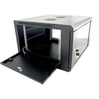 Coffret 4 montants porte avant vitrée noir monté - 19 - 12U - BlueLan