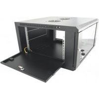 Coffret 4 montants porte avant vitrée noir monté - 19 - 21U - BlueLan